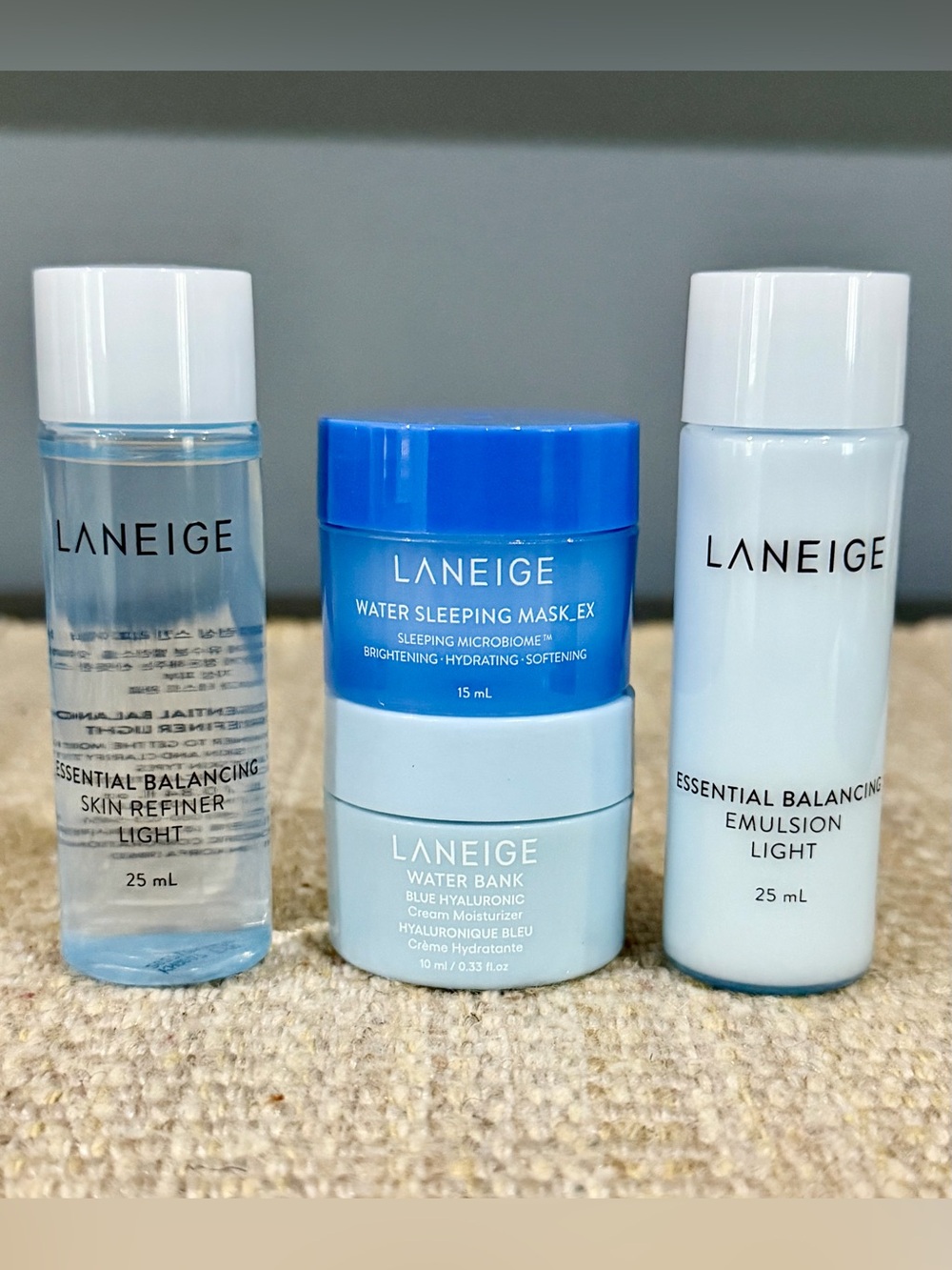 LANEIGE Travel Size Skincare Bundle | Hydration Essentials | 4-Piece Set | New